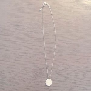 circle necklace silver
